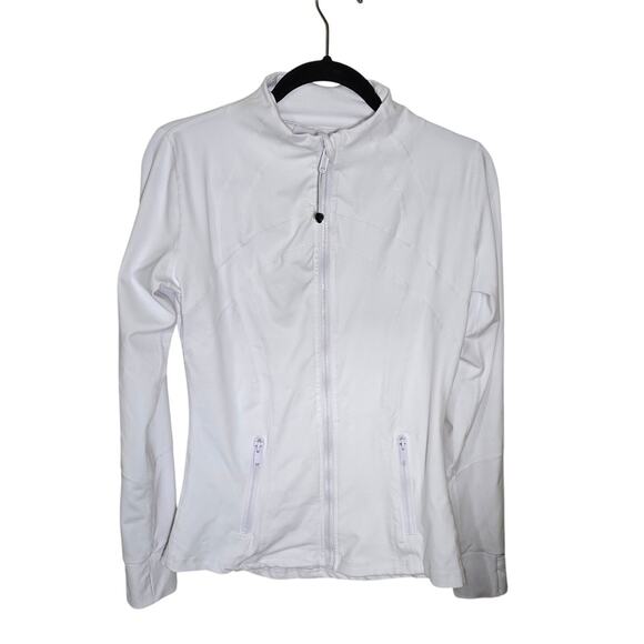 Lulemon Define Full Zip Jacket Luon White Reflective Logo On Back Size 8 - Picture 2 of 9